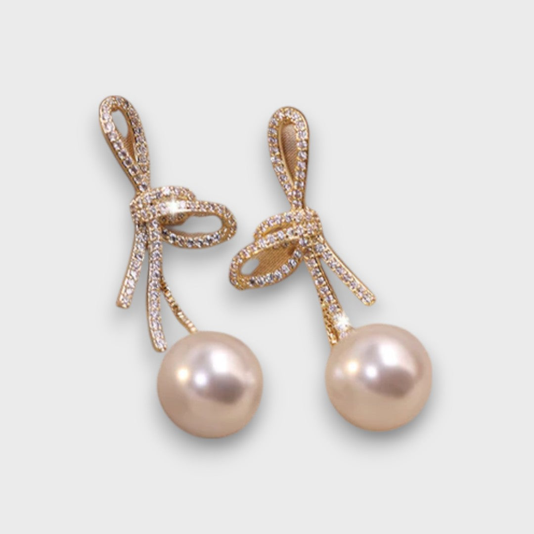 Koa | Golden Bow Earrings