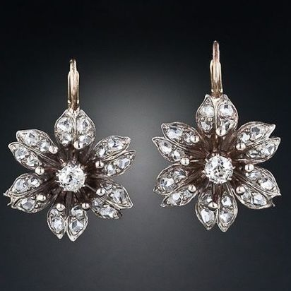Maellie | Vintage Crystal Flower Earrings