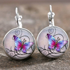 Eric | Vintage Rounded Crystal Butterfly Earrings
