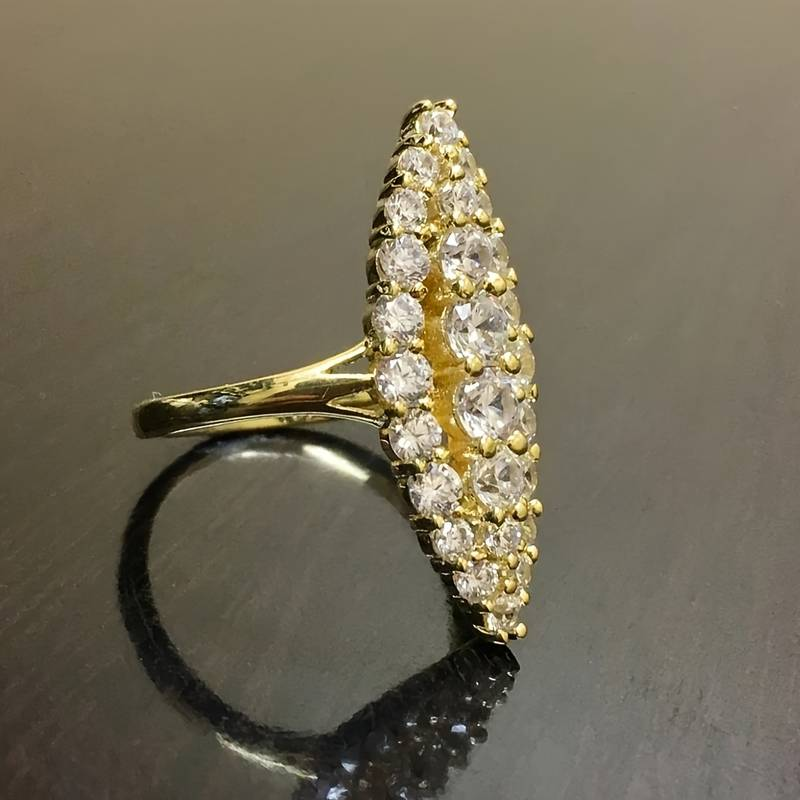 Lovanie | Vintage Oval Cut Crystal Ring