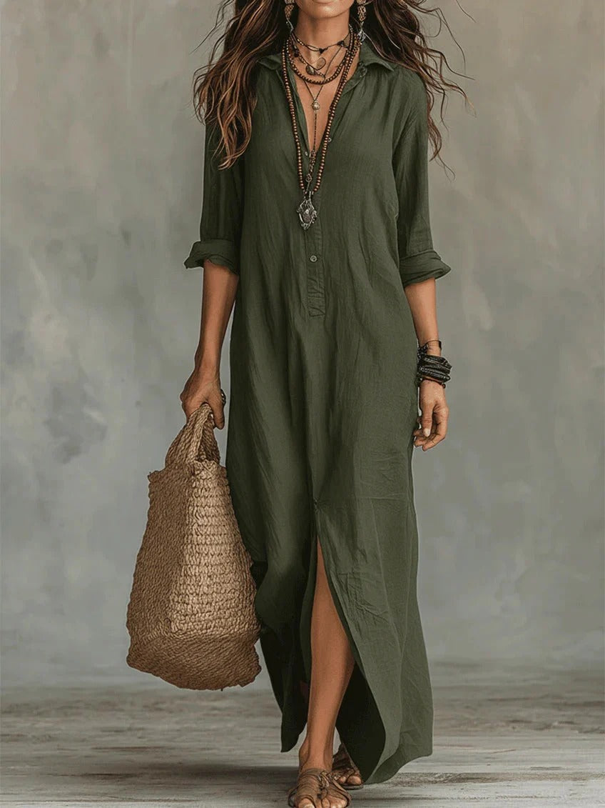 Vivienne Green Elegant Summer Maxi Dress