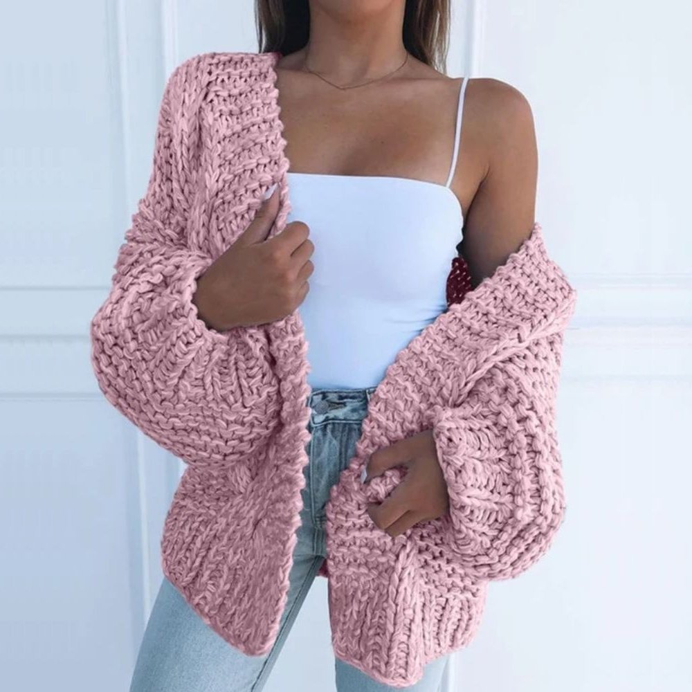 Jenny | Cardigan ouvert en maille épaisse