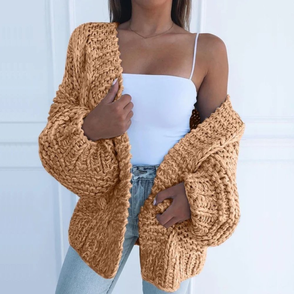 Jenny | Cardigan ouvert en maille épaisse