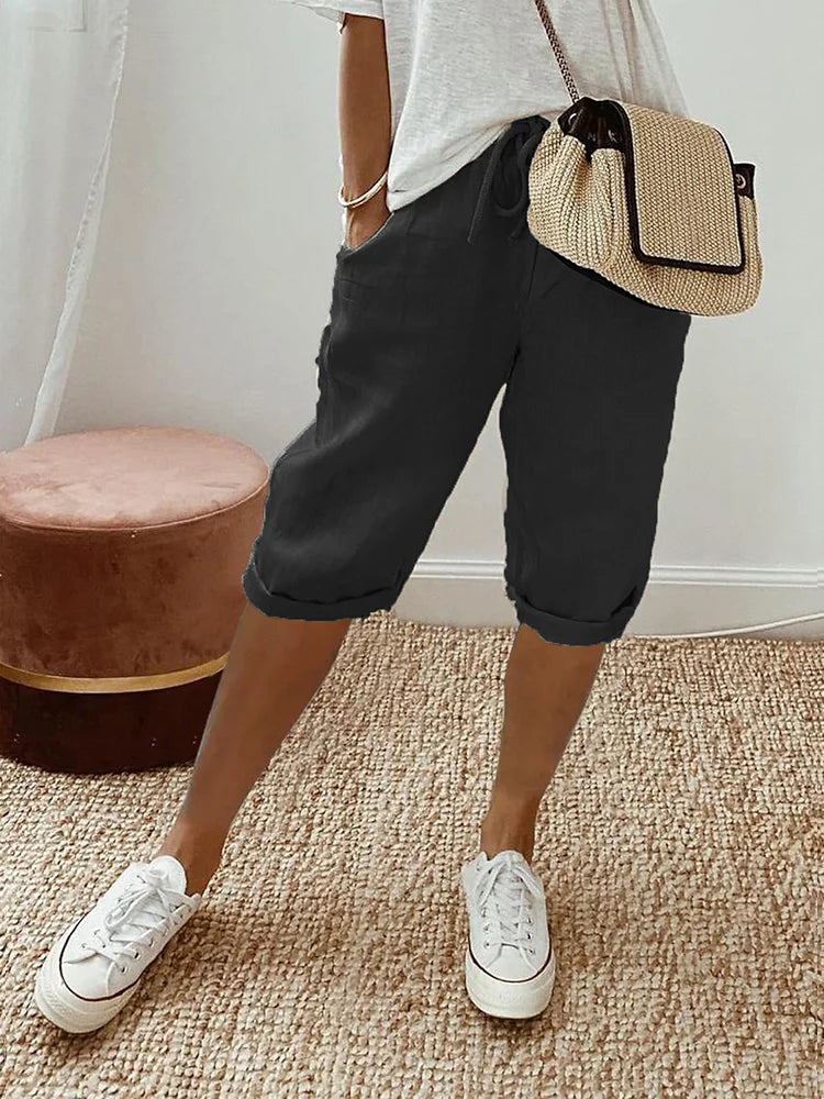 Laluna | Cotton Linen Shorts