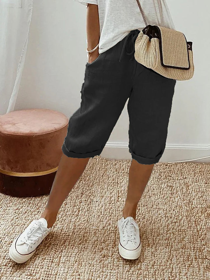 Laluna | Cotton Linen Shorts