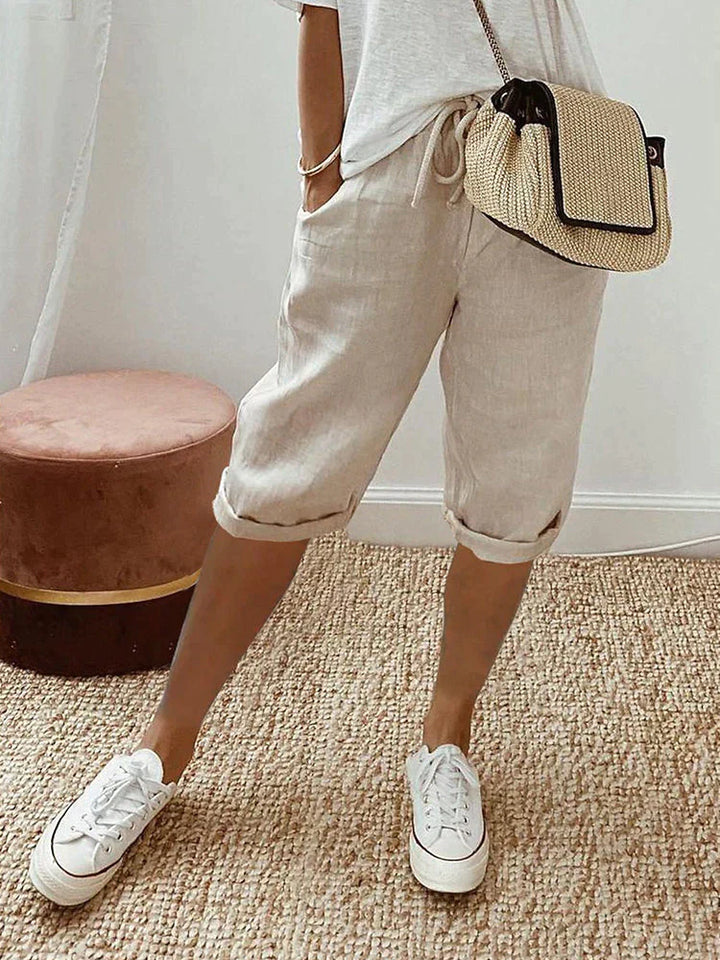 Laluna | Cotton Linen Shorts