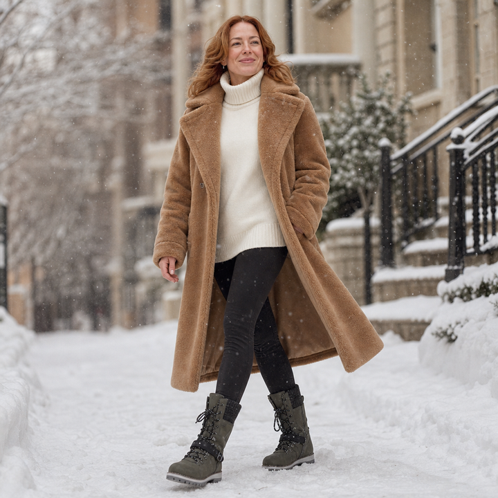 Susy | Bottes d'hiver à tige en tricot pour pieds larges