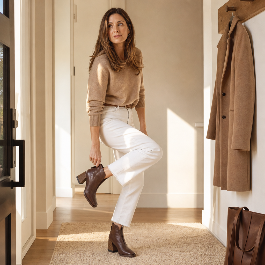 Rayleigh | Bottines élégantes en cuir à talon carré
