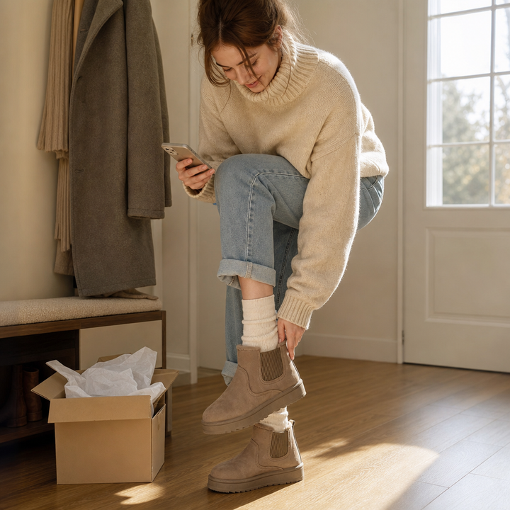Havanna | Bottes d'hiver à enfiler doublées en fourrure