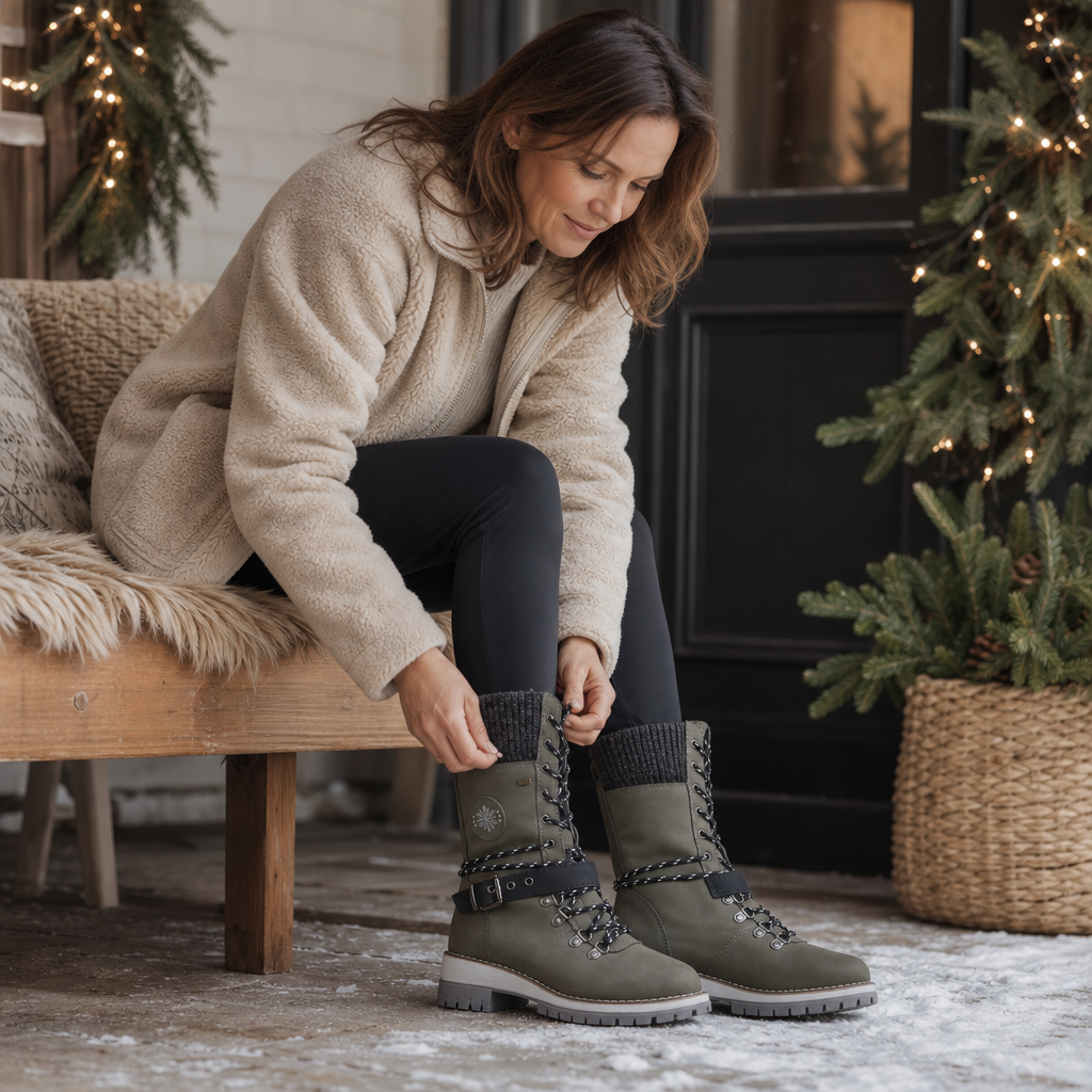 Saima | Bottes de neige isolées montantes ajustables