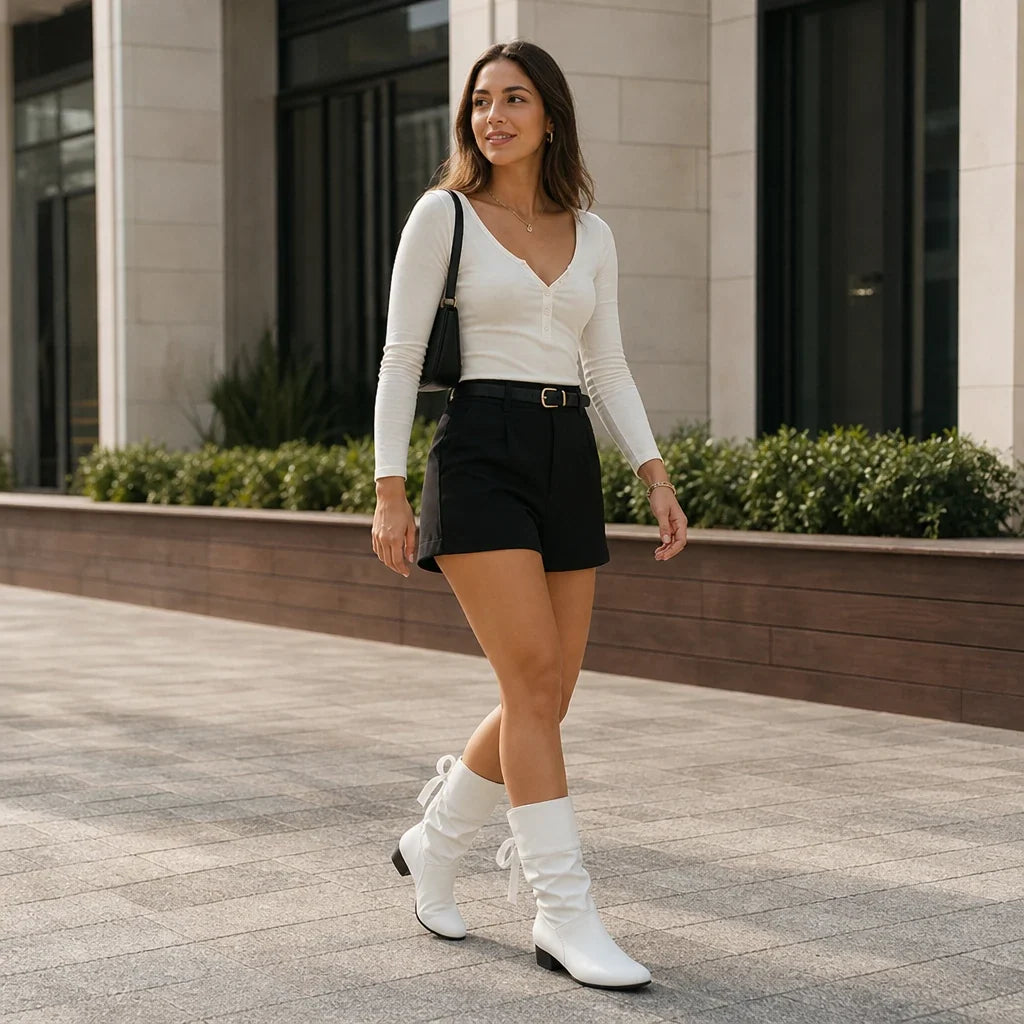 Anabel | Bottines froncées à ruban
