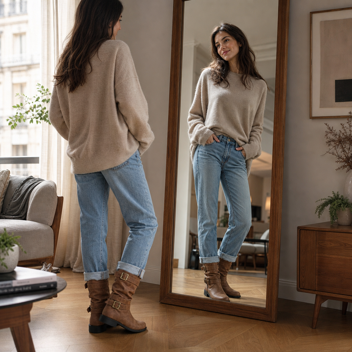 Alysun | Bottines décontractées à boucle mi-mollet