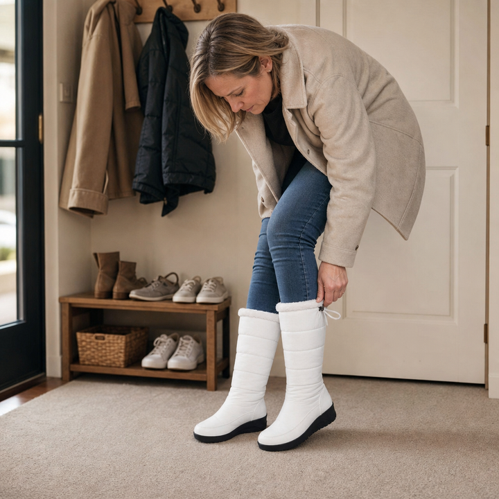 Shaniah | Bottes de neige matelassées par-dessus le genou à cordon de serrage