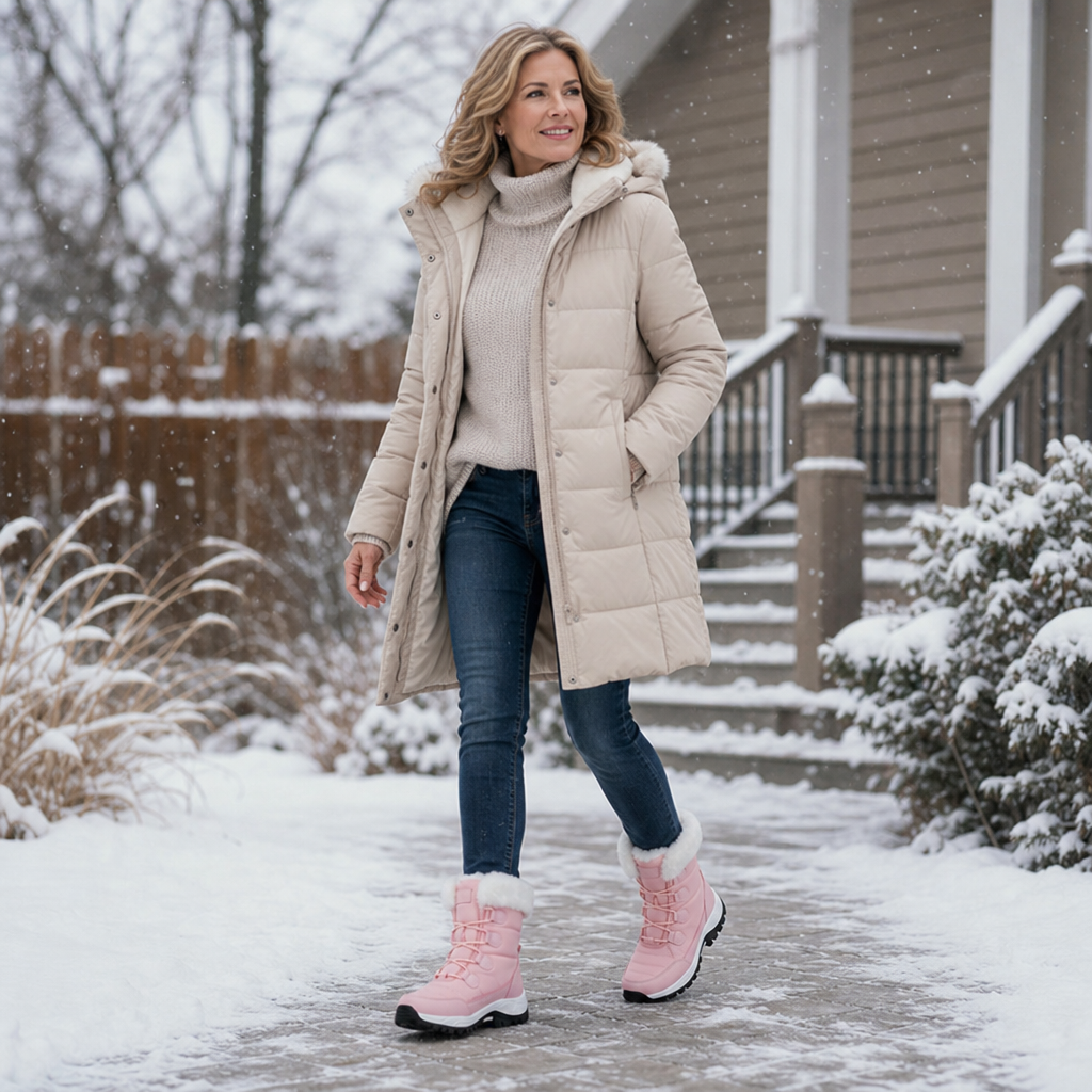 Suhani | Fleece-Lined Non-Slip Platform Snow Boots