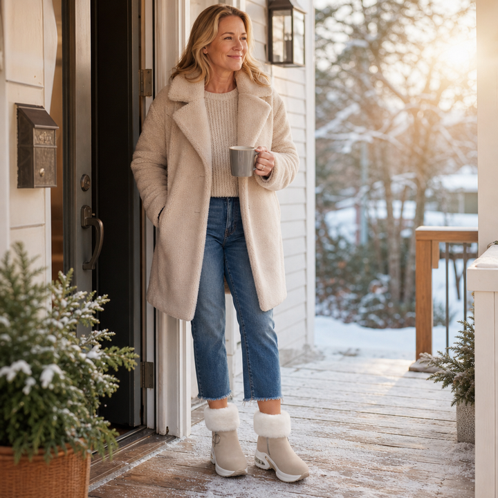 Shaylin | Bottines zippées à bord en peluche