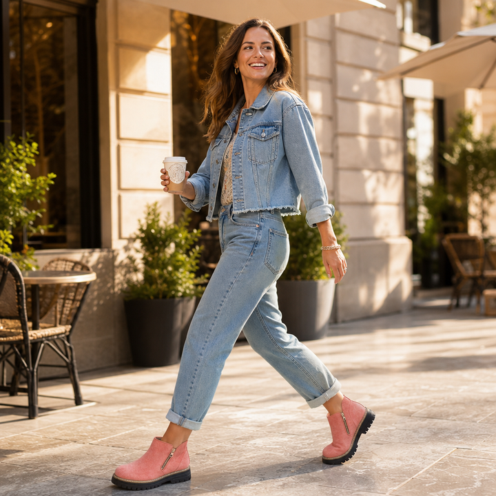Sahana | Bottines à talon carré et semelle rembourrée