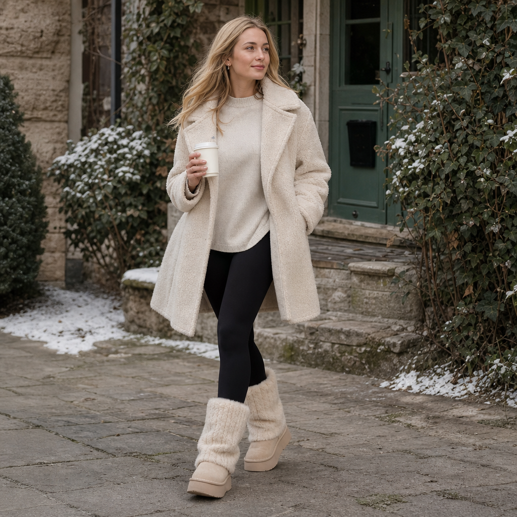 Carolanne | Bottes d'hiver mi-mollet à plateforme en fausse fourrure