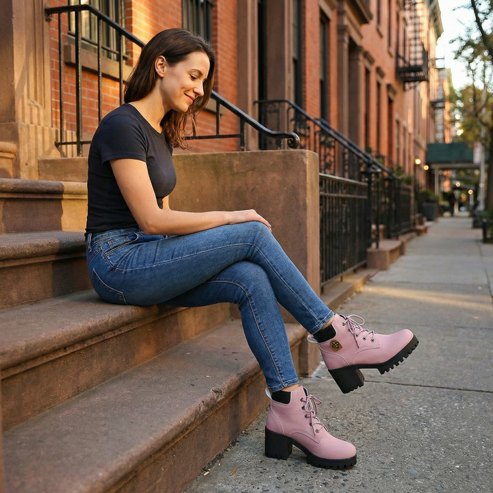 Anaika | Lightweight Chunky Platform Combat Boot