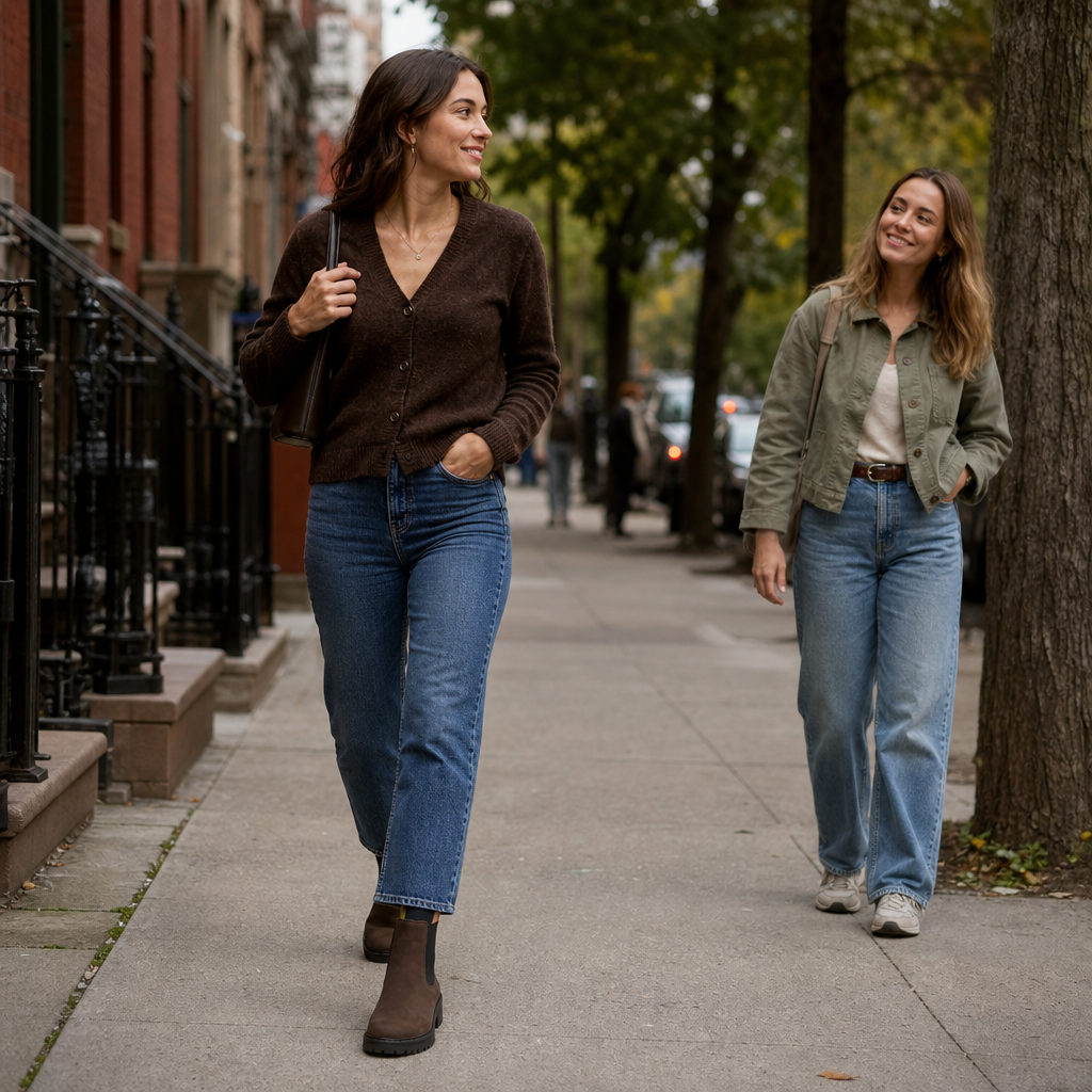 Meghane | Brown Chelsea Ankle Boots