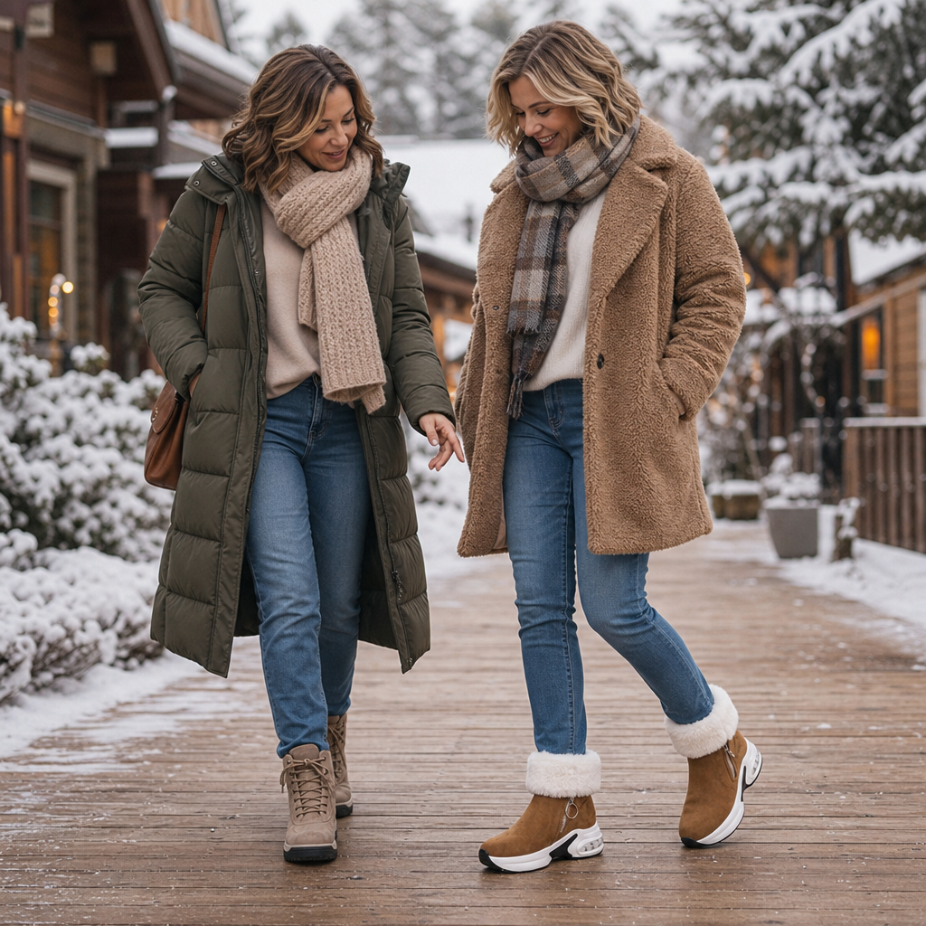 Karyanne | Bottines compensées doublées en peluche