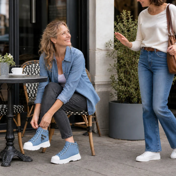 Anya | Bottines baskets à plateforme à lacets