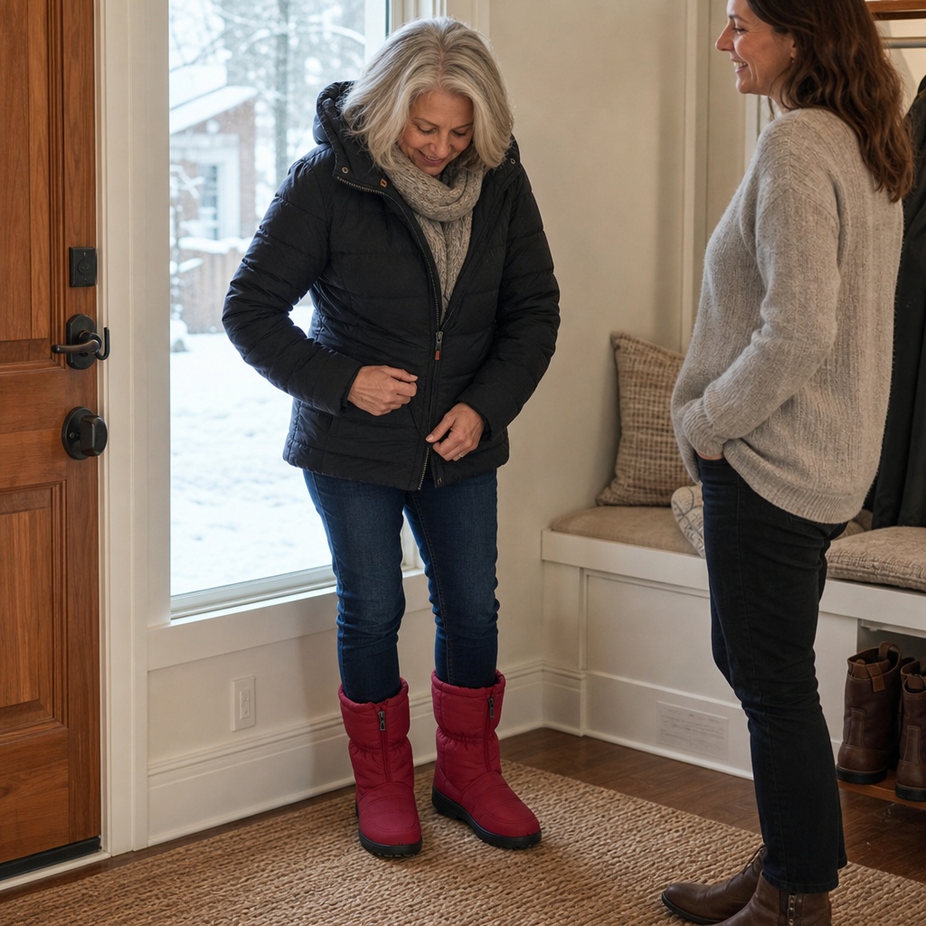 Marylie | Quilted Zip-Up Mid-Calf Snow Boots