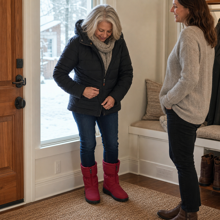 Marylie | Quilted Zip-Up Mid-Calf Snow Boots