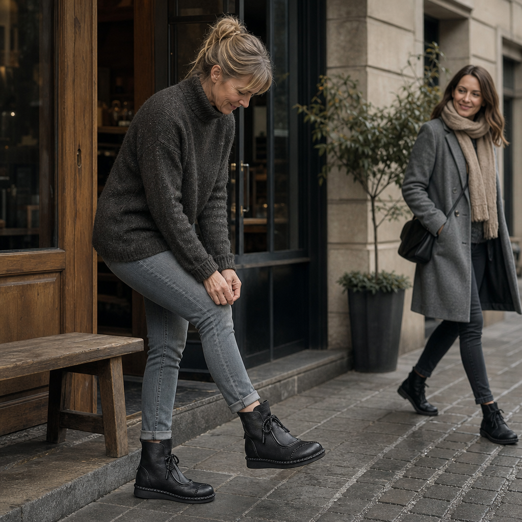 Chenelle | Vintage Lace-Up Ankle Boots