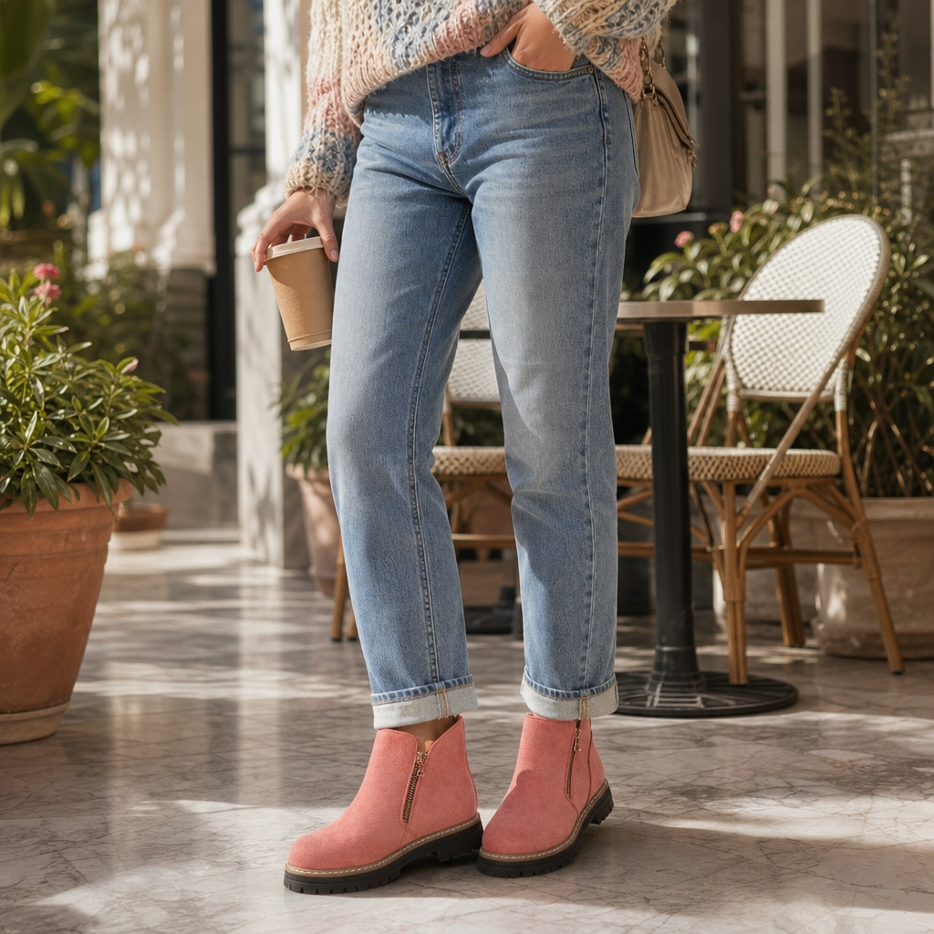 Sahana | Bottines à talon carré et semelle rembourrée