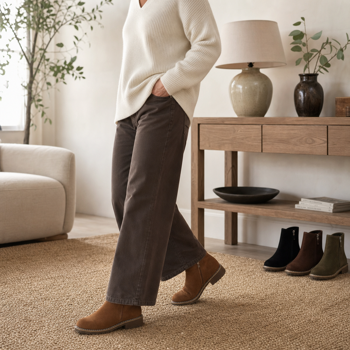 Sarra | Bottines en daim doublées de fausse peau lainée