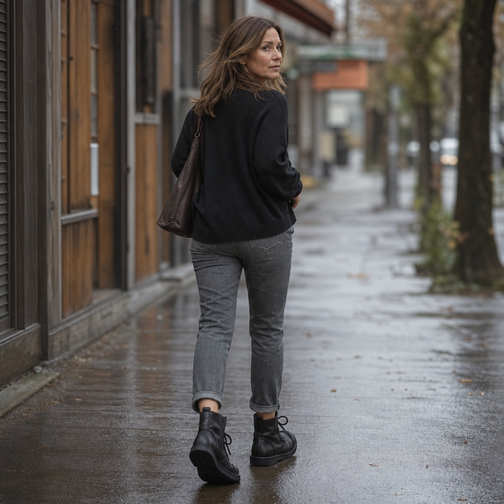 Chenelle | Vintage Lace-Up Ankle Boots