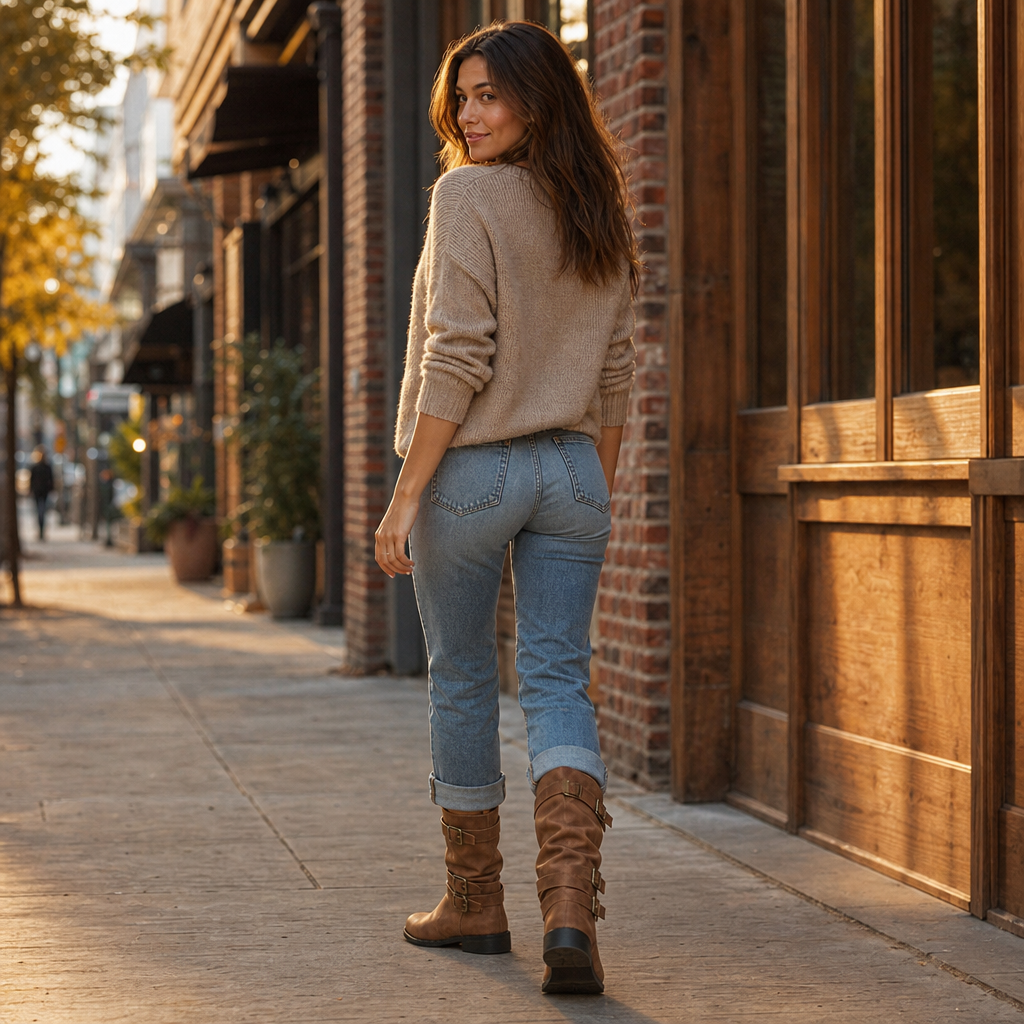 Alysun | Bottines décontractées à boucle mi-mollet