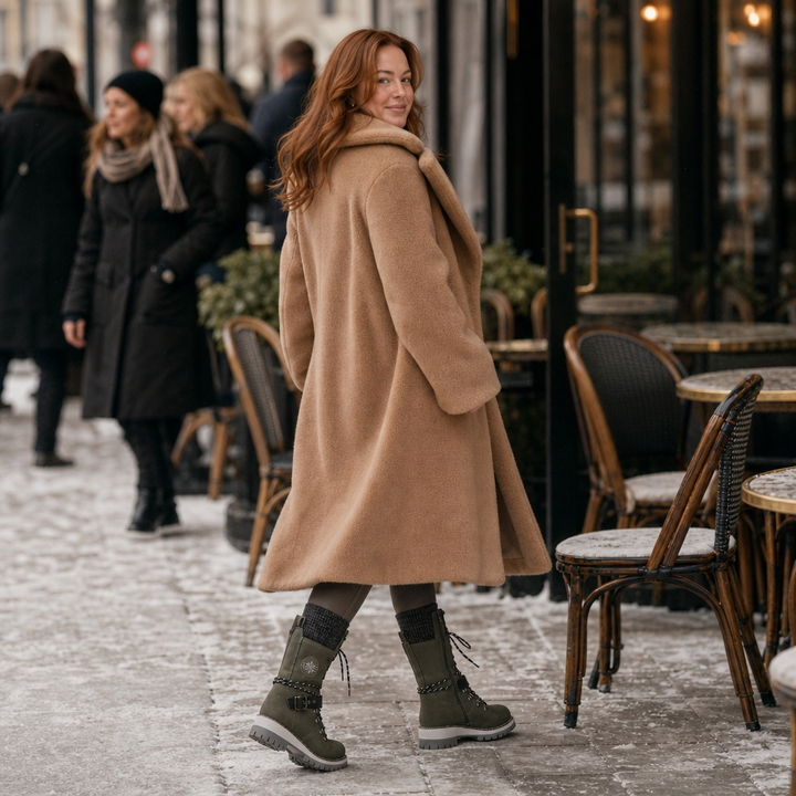 Susy | Bottes d'hiver à tige en tricot pour pieds larges