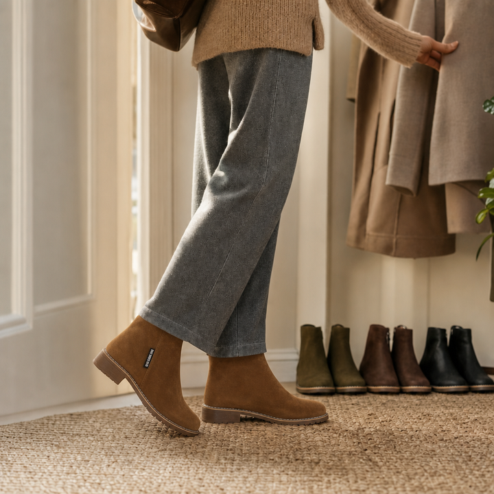 Sarra | Bottines en daim doublées de fausse peau lainée