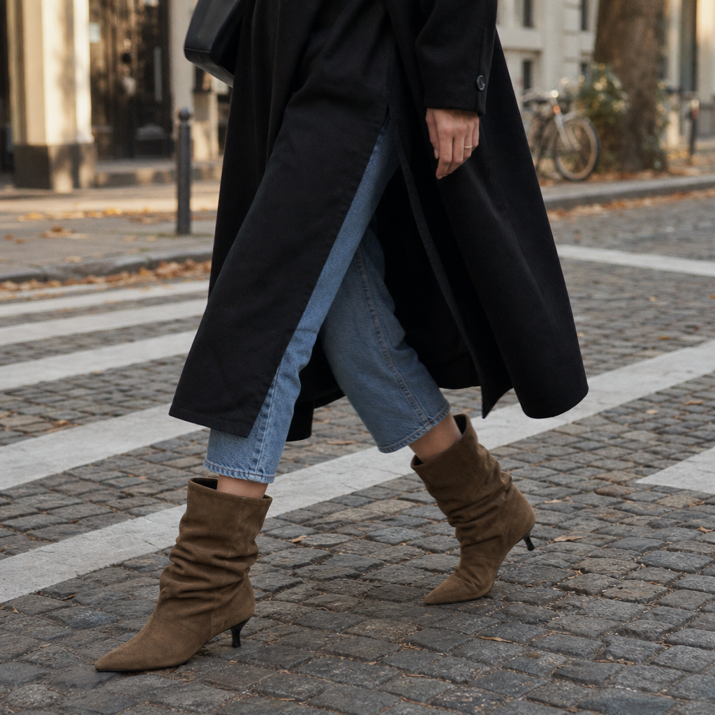 Rimsha | Bottines décontractées en daim à bout pointu
