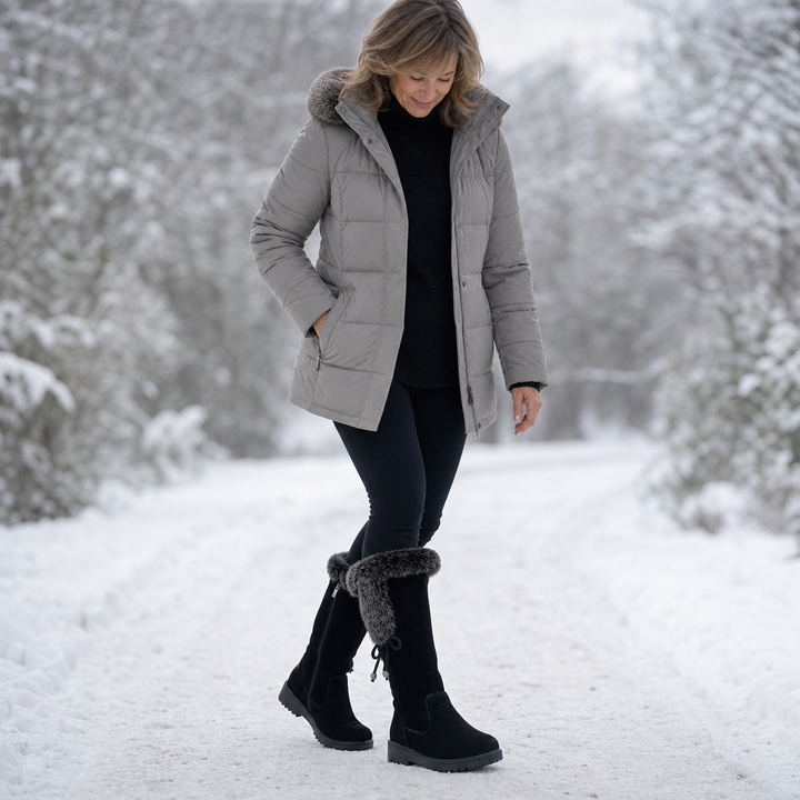 Meilani | Bottines zippées latérales doublées en polaire