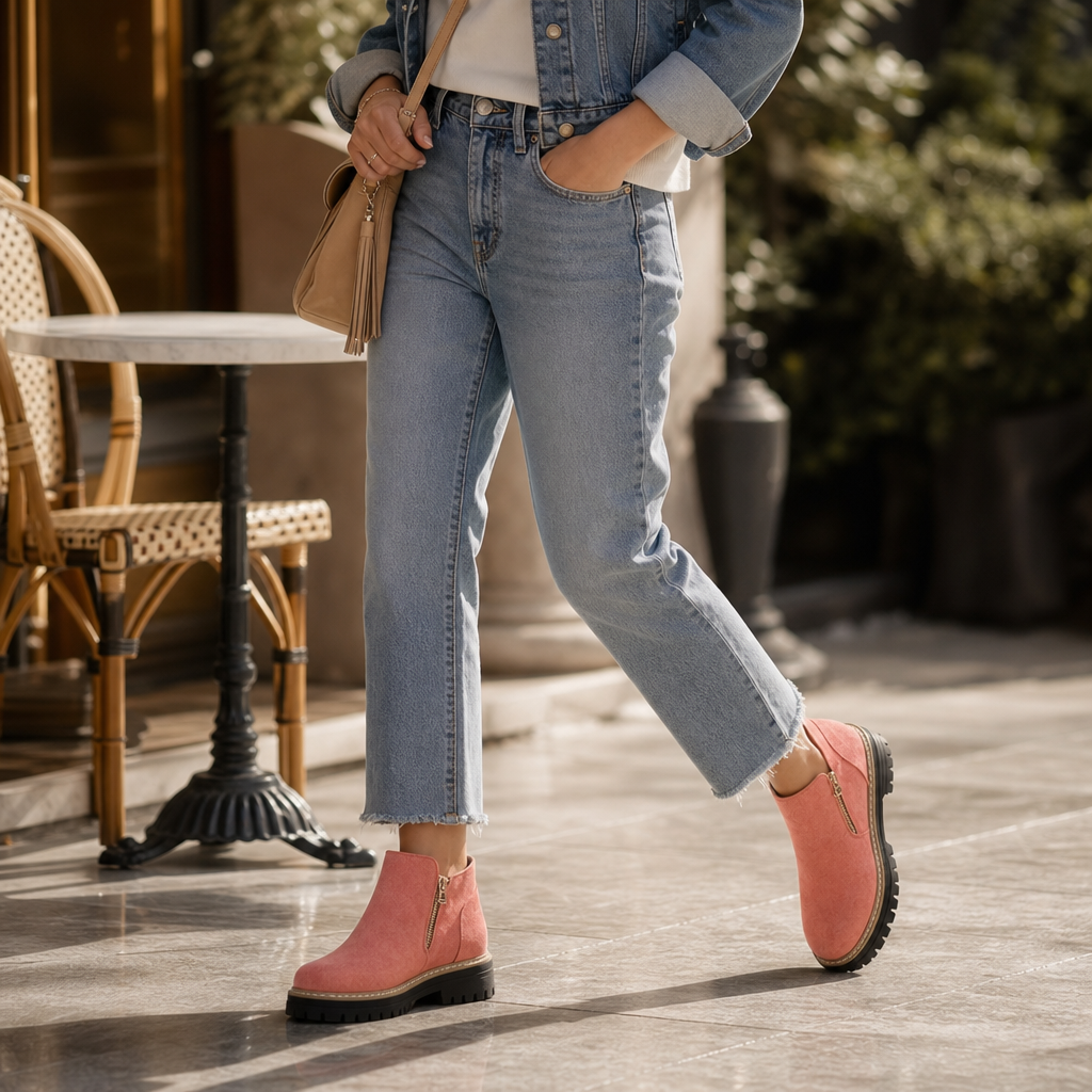 Sahana | Bottines à talon carré et semelle rembourrée