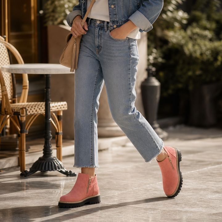 Sahana | Bottines à talon carré et semelle rembourrée
