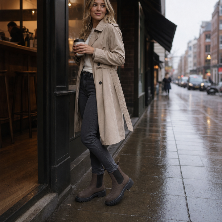Dreya | Wide-Fit Stretch-Panel Chelsea Boots