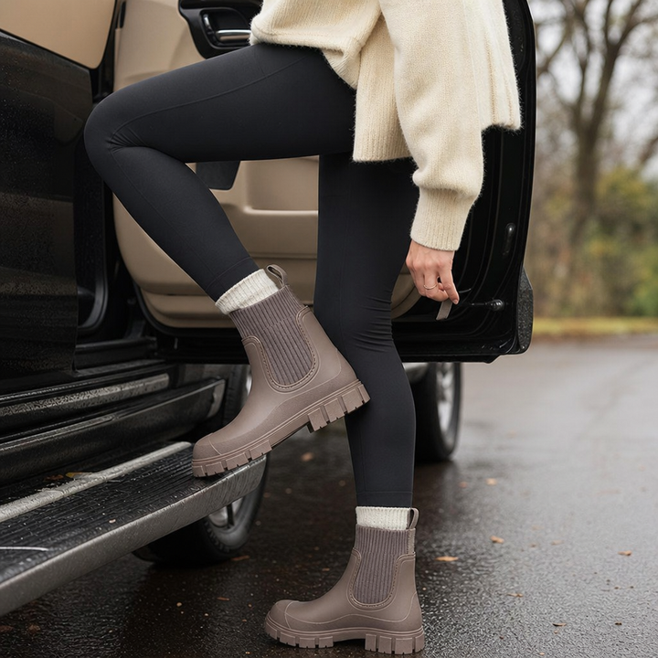 Bella-Rose | Bottes de pluie à chevilles avec col élastique