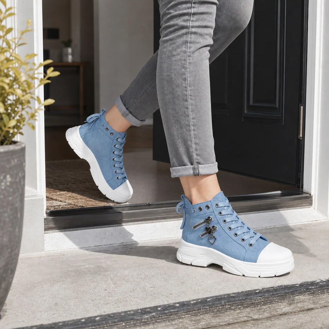 Anya | Bottines baskets à plateforme à lacets