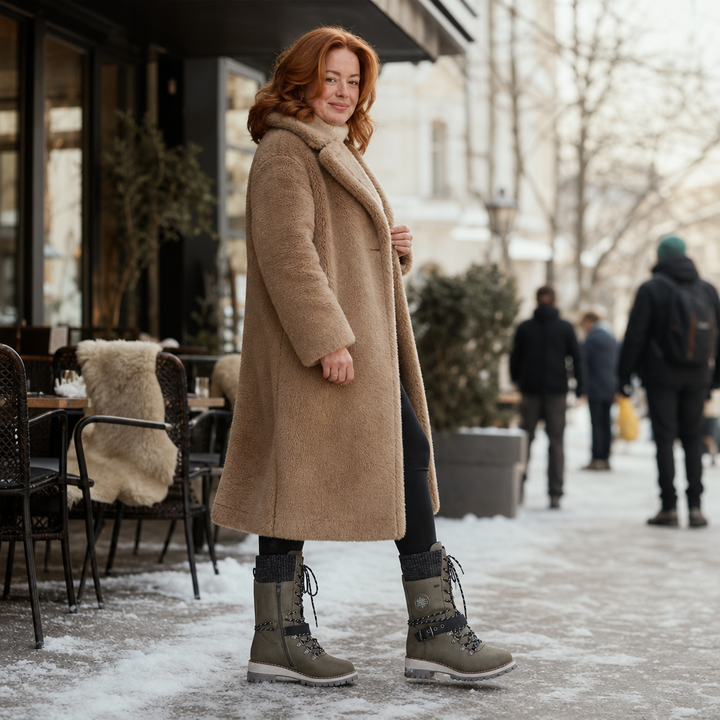 Susy | Bottes d'hiver à tige en tricot pour pieds larges
