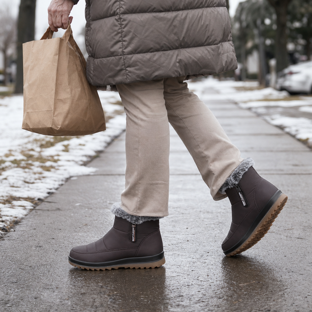 Advika | Bottes de neige imperméables à enfiler doublées en fausse fourrure
