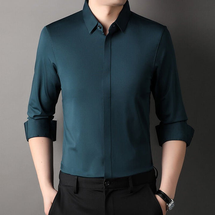 Mitchel Wrinkle-Free Stretch Shirt Green