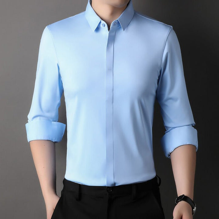 Mitchel Wrinkle-Free Stretch Shirt Sky Blue