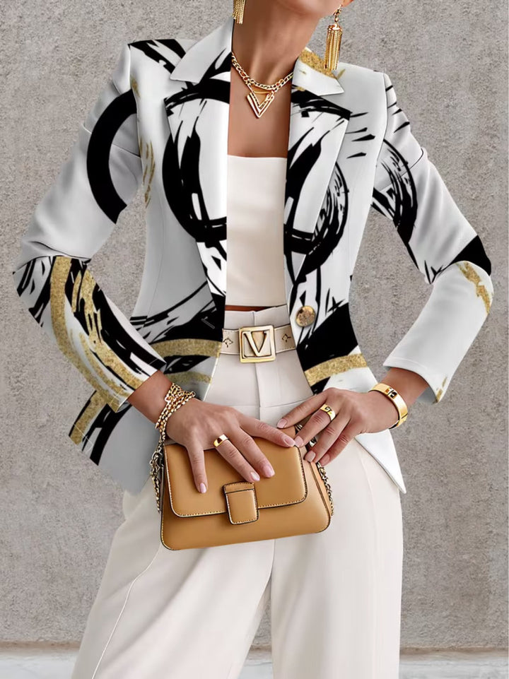 Lennyx | Blazer à coups de pinceau abstraits