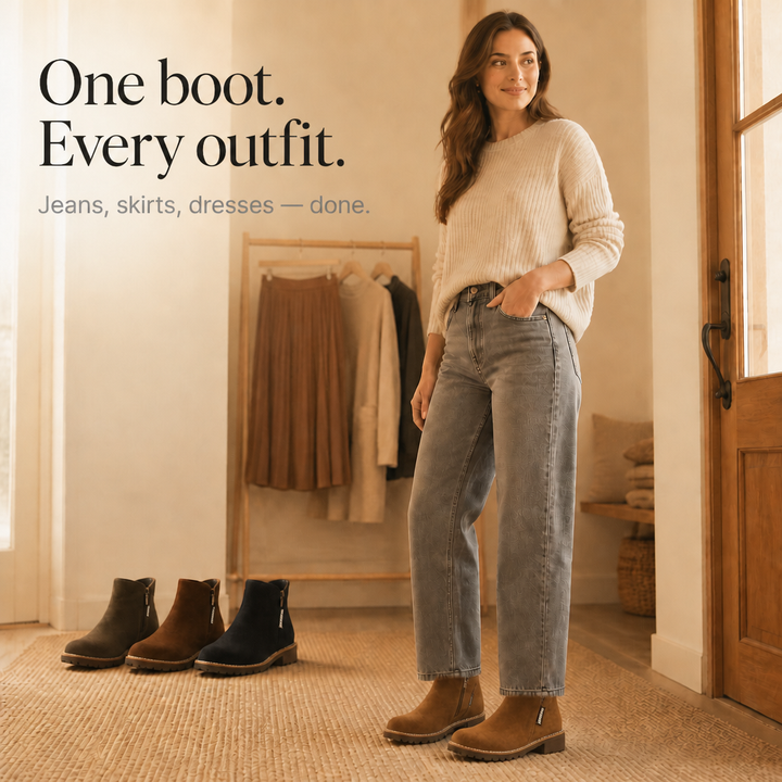 Sarra | Bottines en daim doublées de fausse peau lainée