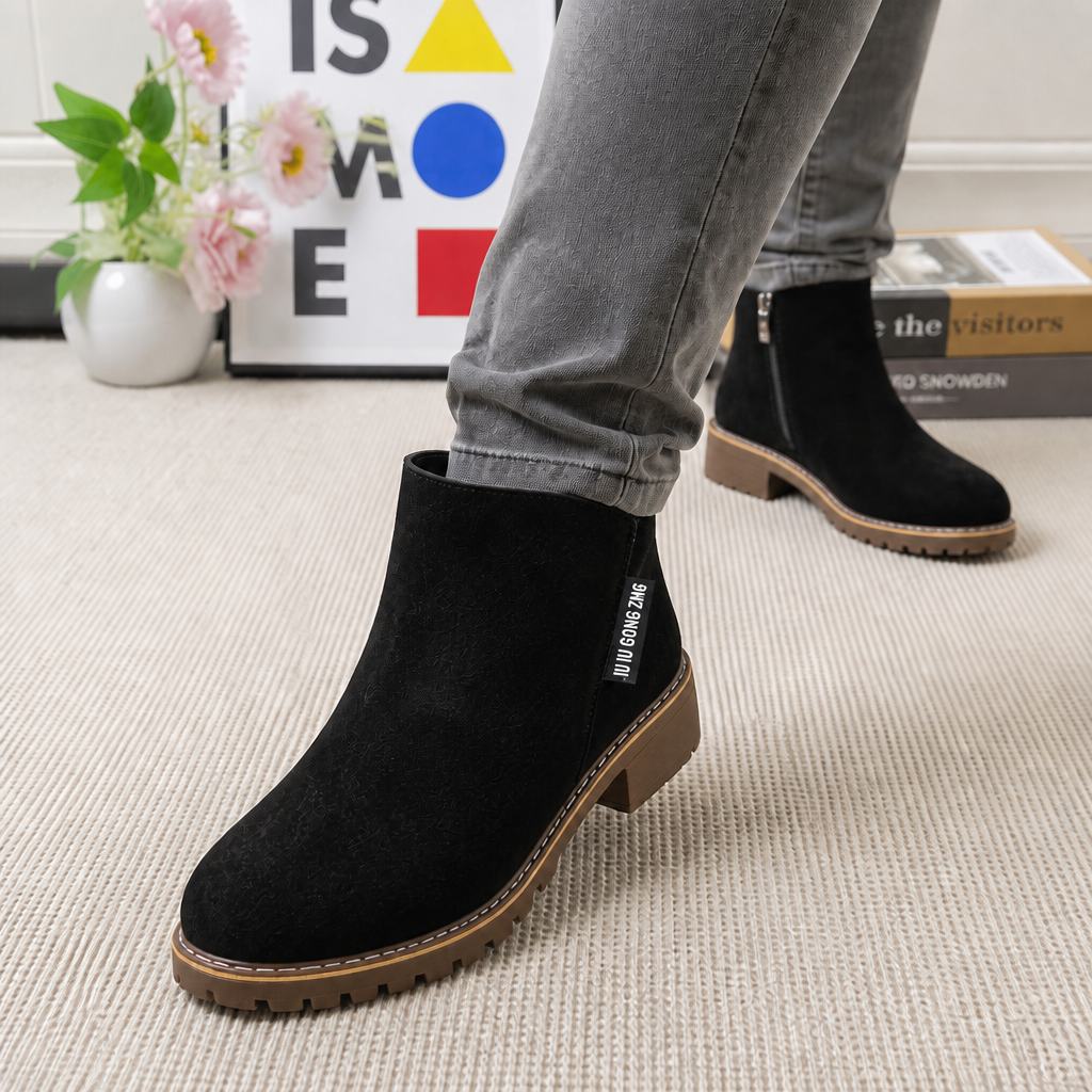 Sarra | Bottines en daim doublées de fausse peau lainée