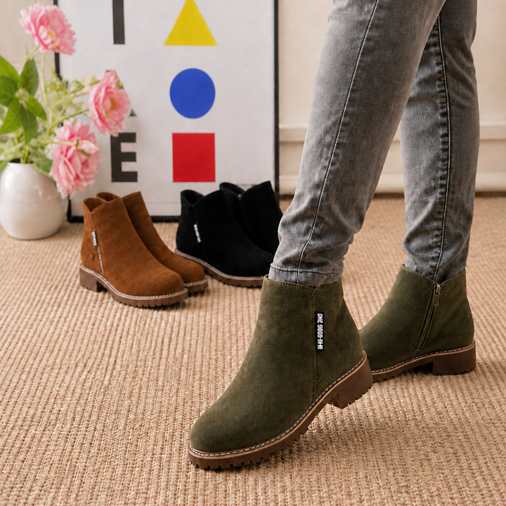 Sarra | Bottines en daim doublées de fausse peau lainée