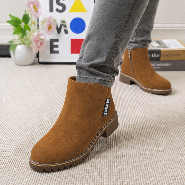 Sarra | Bottines en daim doublées de fausse peau lainée